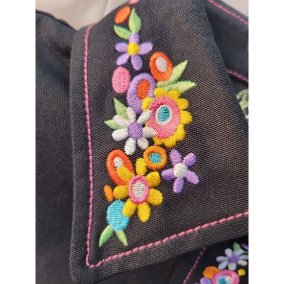 Bob Mackie Wearable Art May day Long Sleeve Button Heavy Shirt Women's XXS 2XS - Picture 8 of 16